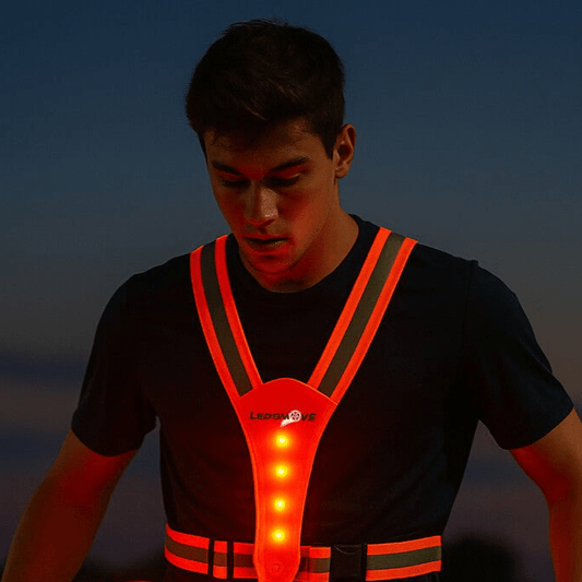 1 veste lumineuse - rouge ou blanche - LedsMove