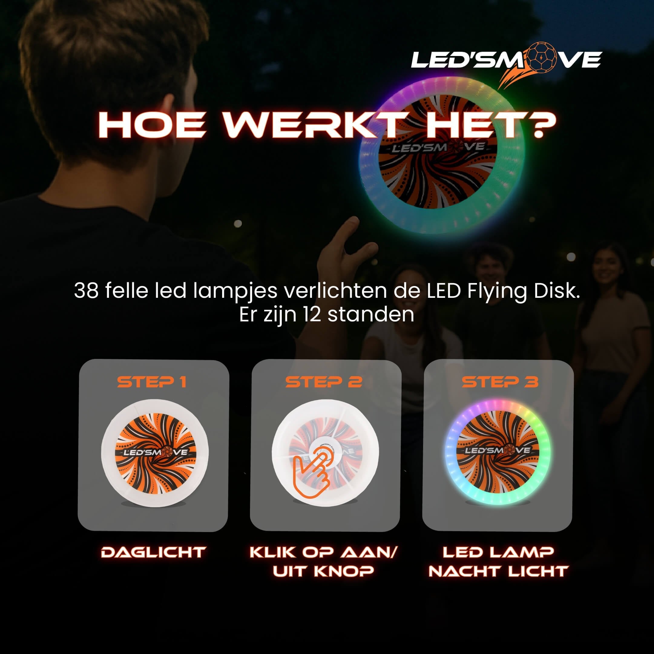 Led Flying Disc LedsMove ™ - LedsMove