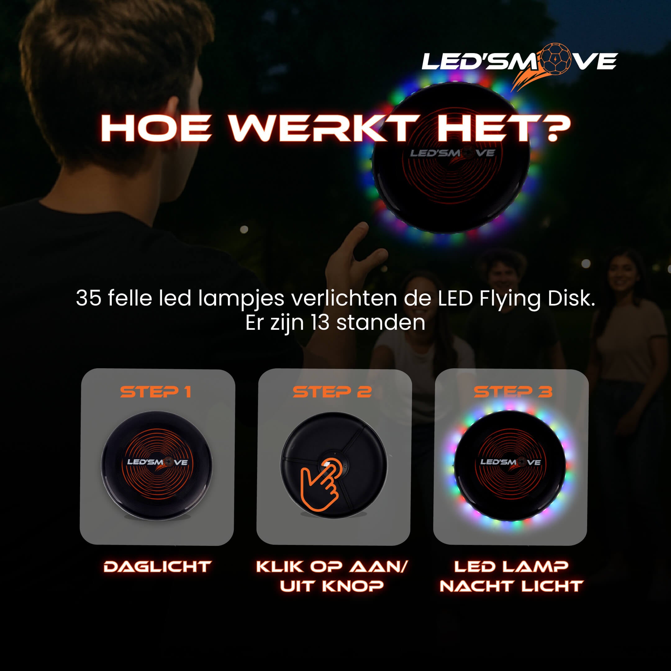 Led Flying Disc LedsMove ™ - LedsMove