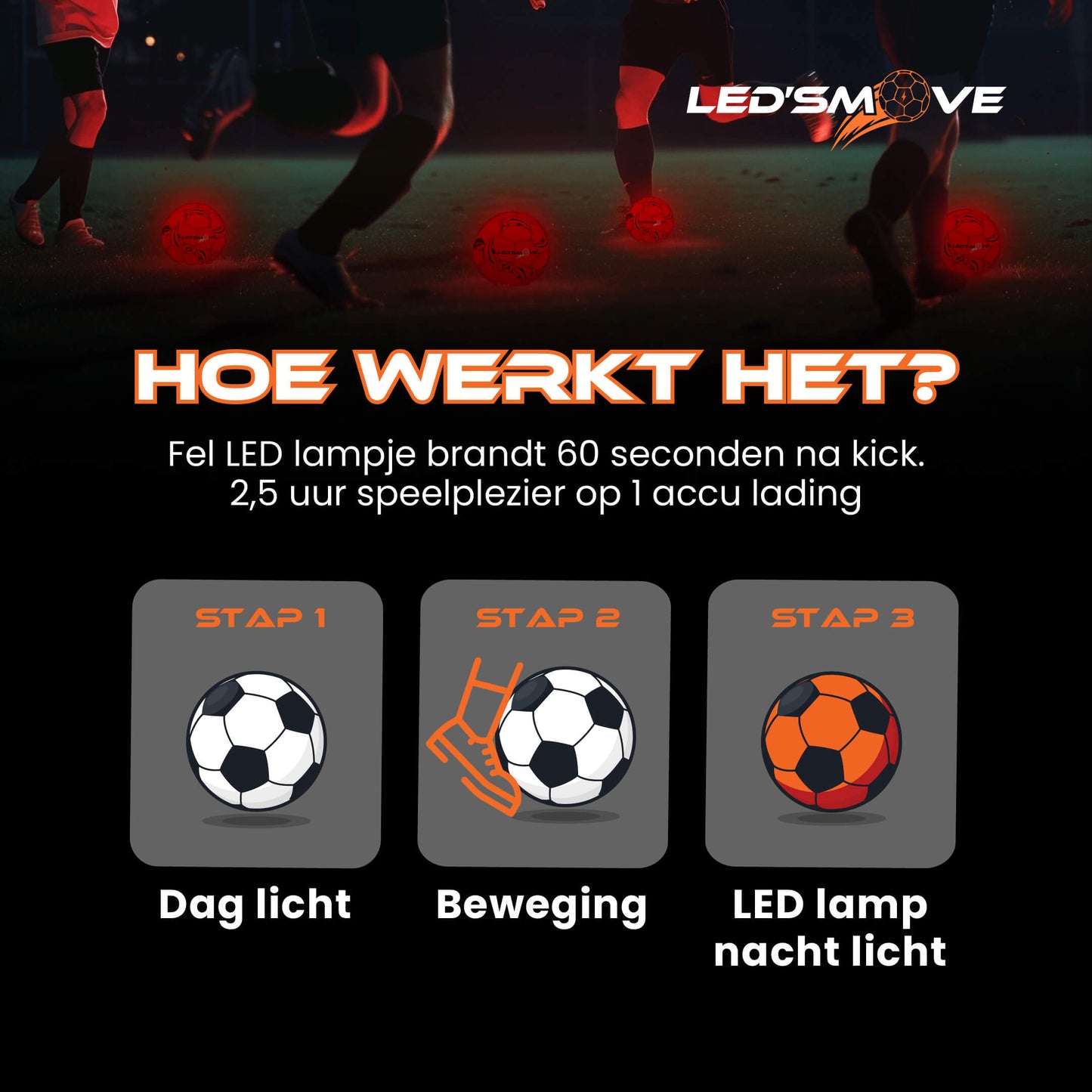 Ballon de football lumineux LedsMove™ - LedsMove