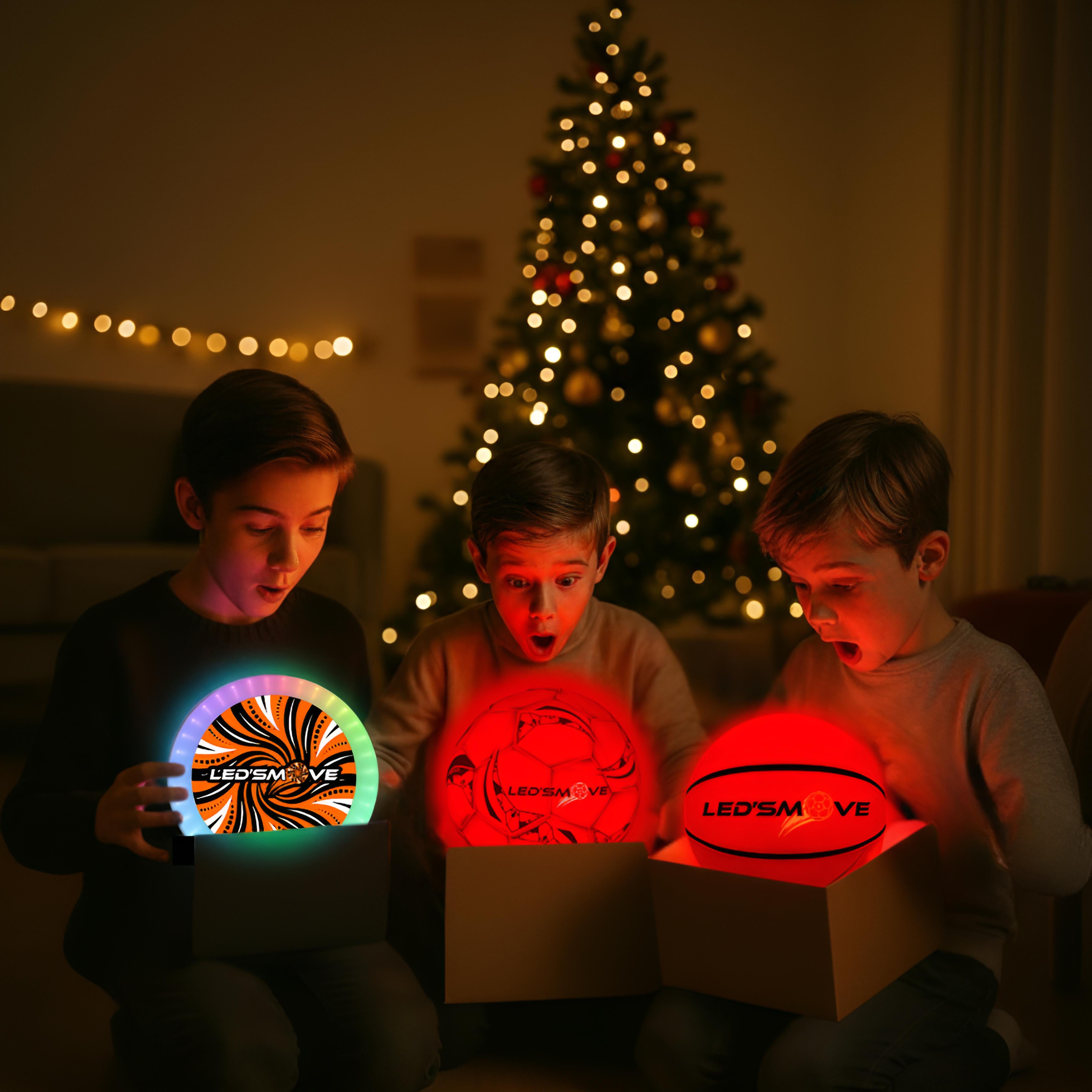GBKDQQ Vliegende LED-Ring (25 Cm) – 12 Kleurmodi, Waterdicht & Oplaadbaar – Voor Strand, Tuin & Kamperen – Cadeautip Voor Jong & Oud