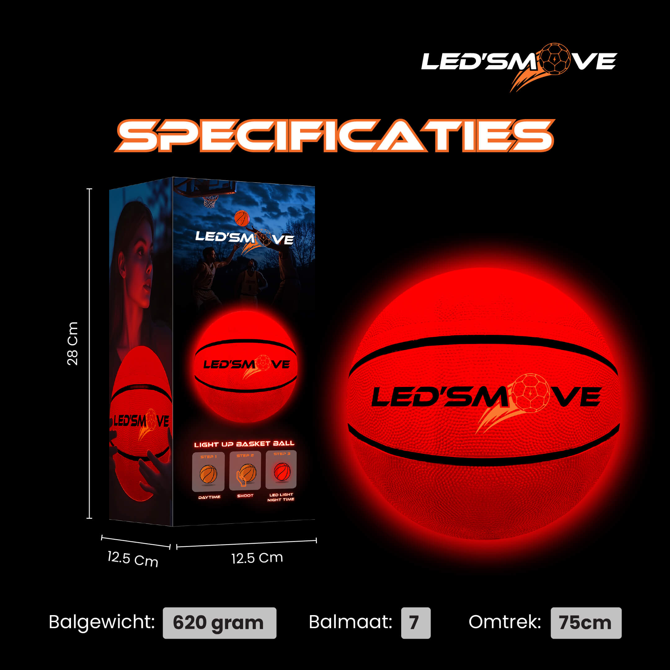 Voetbal lumineux Belenthi avec pompe de football - Ballon Glow - Ballon Voetbal lumineux Belenthi avec pompe de football - Ballon Glow - Ballon